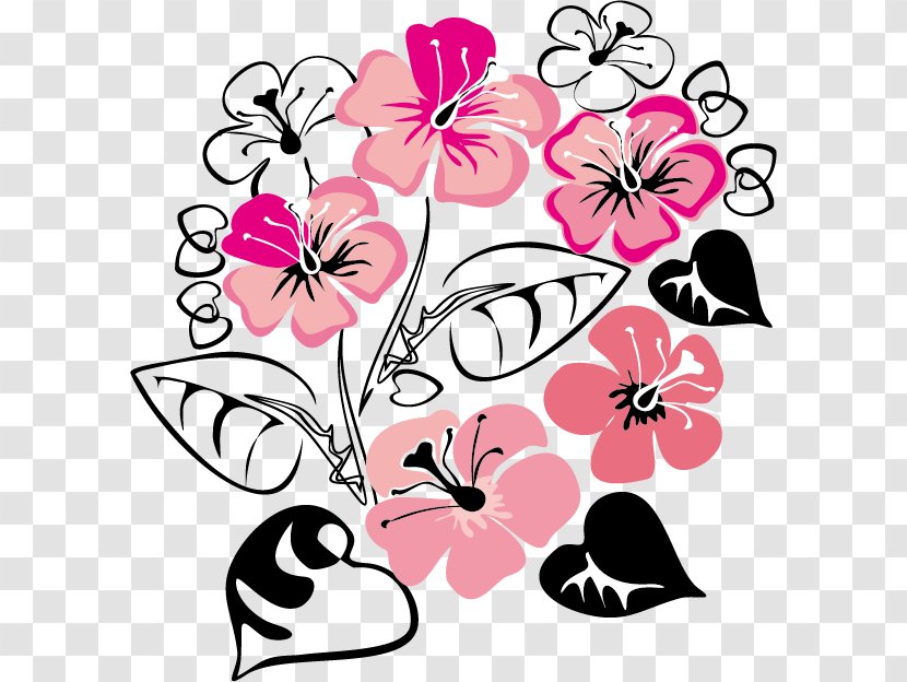 Flower Floral Design Euclidean Vector - Pink - A Beautiful Bouquet Of Flowers Transparent PNG