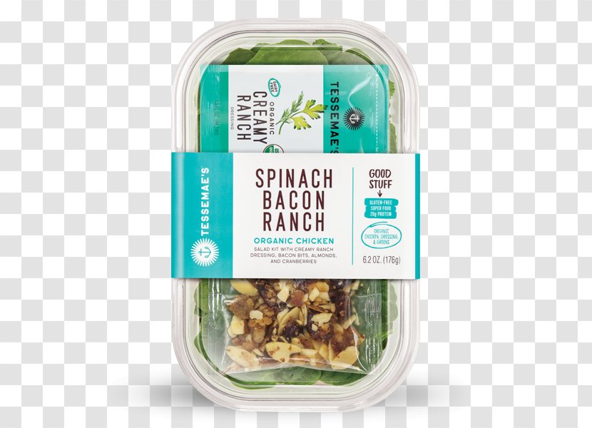 Vegetarian Cuisine Spinach Salad Bacon Organic Food Ranch Dressing - Superfood Transparent PNG
