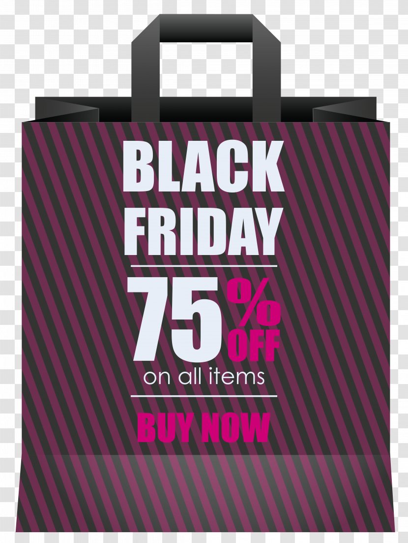 Black Friday Clip Art - Discounts And Allowances - 75% OFF Shoping Bag Clipart Image Transparent PNG