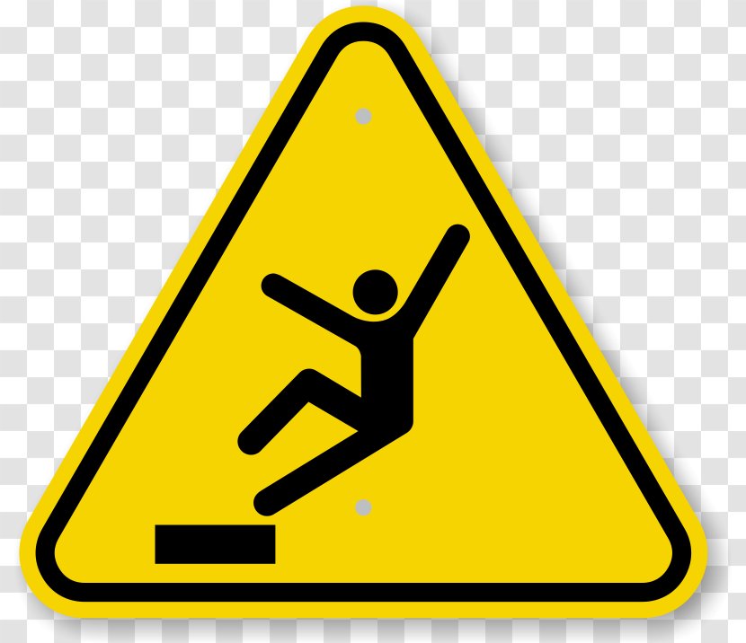 Hazard Symbol Personal Protective Equipment Falling Warning Sign - Safe Transparent PNG