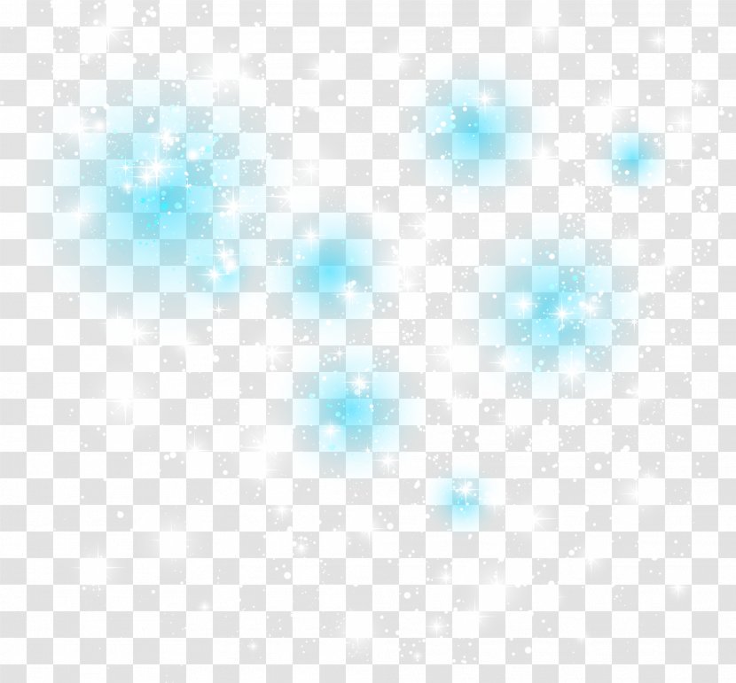 Symmetry Computer Pattern - Point - Blue Dream Light Snowflakes Transparent PNG