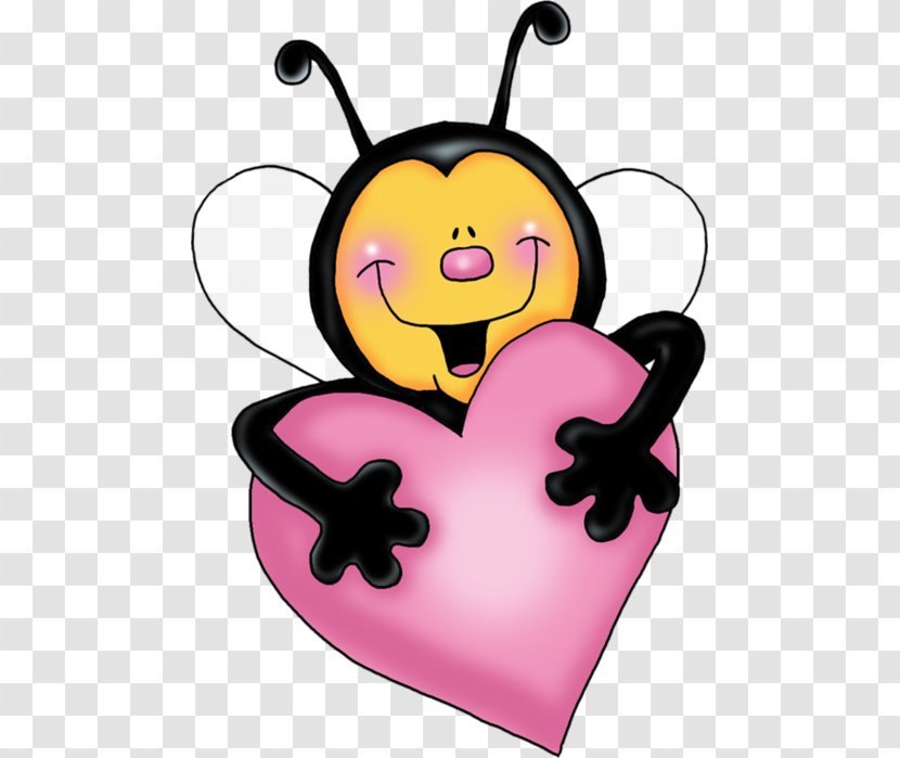 Bee Drawing Love Hearts Clip Art - Flower Transparent PNG