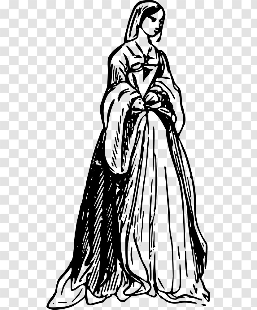 16th Century Dress French Fashion Clip Art - Tree Transparent PNG