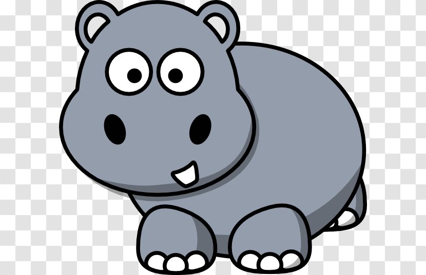 Hippopotamus Cartoon Cuteness Free Content Clip Art - Heart - Cute Hippo Cliparts Transparent PNG