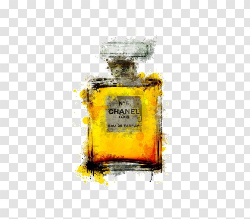 Chanel No. 5 Perfume Painting Poster - Drawing Transparent PNG