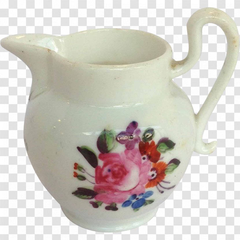 Pitcher Jug Ceramic Mug Tableware - Hand-painted Flowers Decorated Transparent PNG