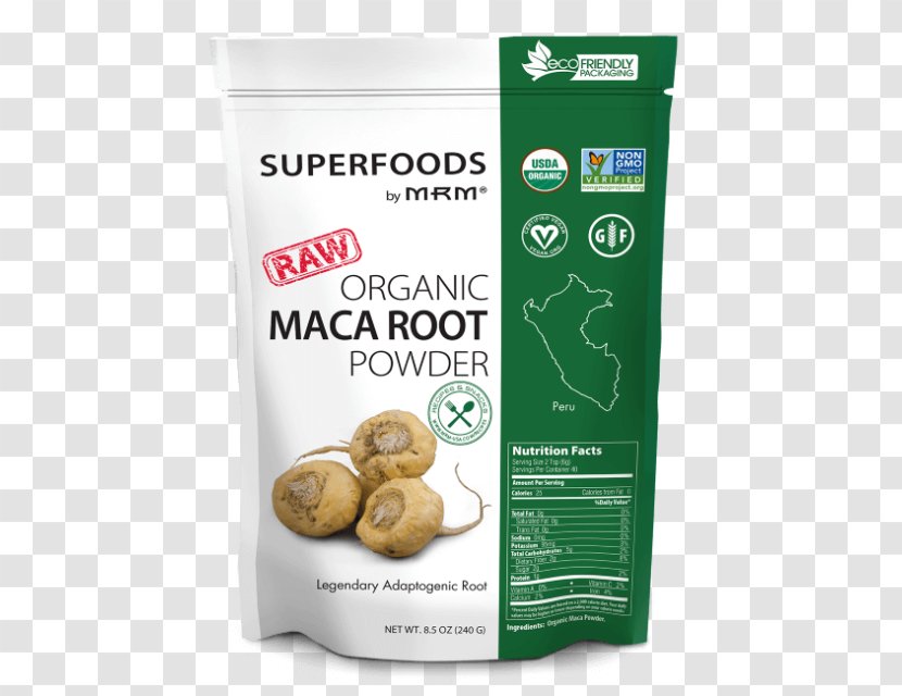Drumstick Tree Dietary Supplement Organic Food Powder The Non-GMO Project - Maca Root Transparent PNG