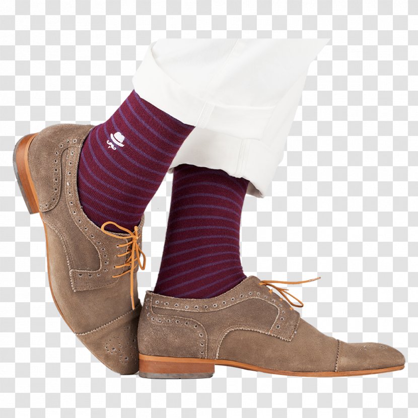 Sock Gift Shoe .be Box - Boat - Purple Stripes Transparent PNG