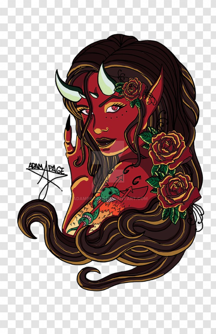 Tattoo Michael Devil Demon Flash - Mythical Creature Transparent PNG