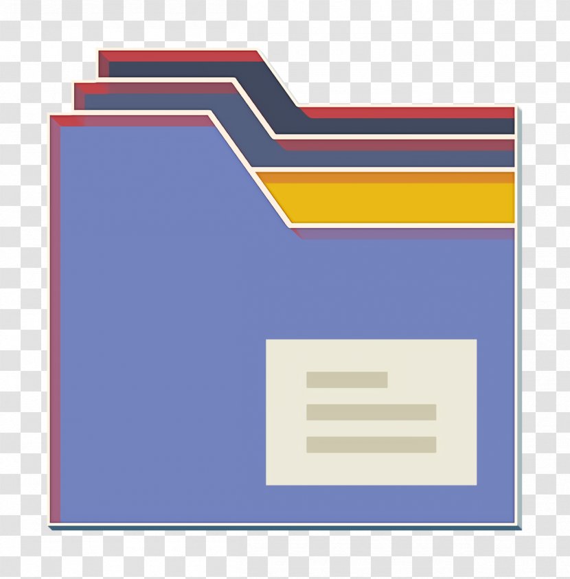 Essential Icon Folder - Flag - Paper Product Electric Blue Transparent PNG