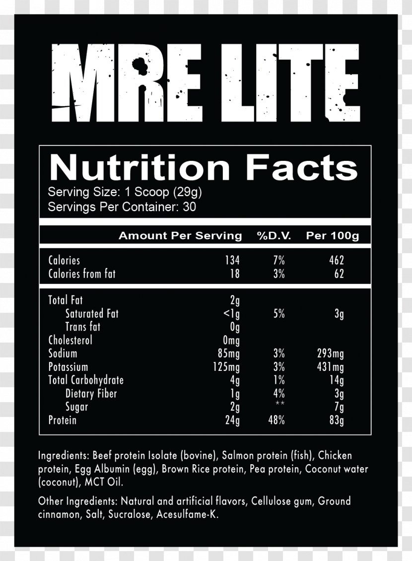 Meal, Ready-to-Eat Dietary Supplement Outline Of Meals RedCon1 Whole Food - Text - Mre Transparent PNG