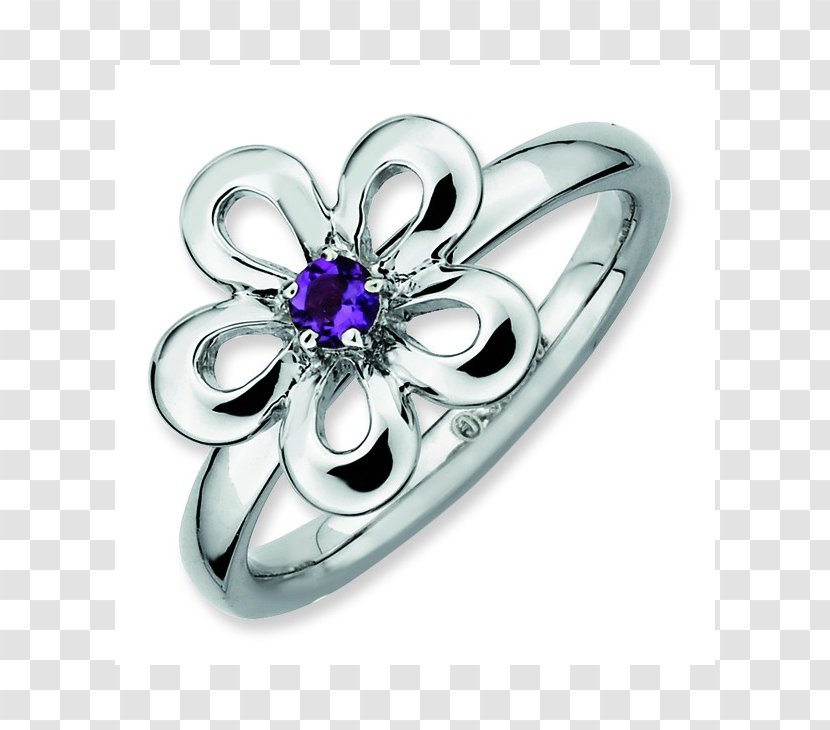 Amethyst Sterling Silver Jewellery Ring - Gold Transparent PNG