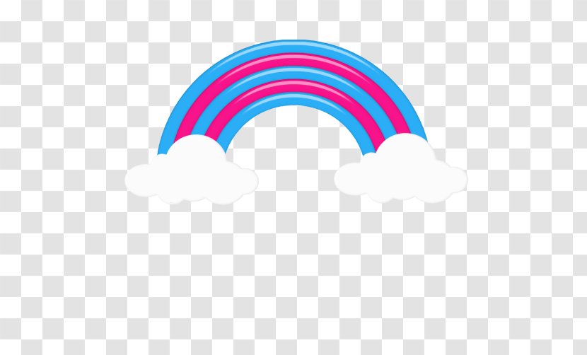 Rainbow Drawing Cloud - Gratis Transparent PNG