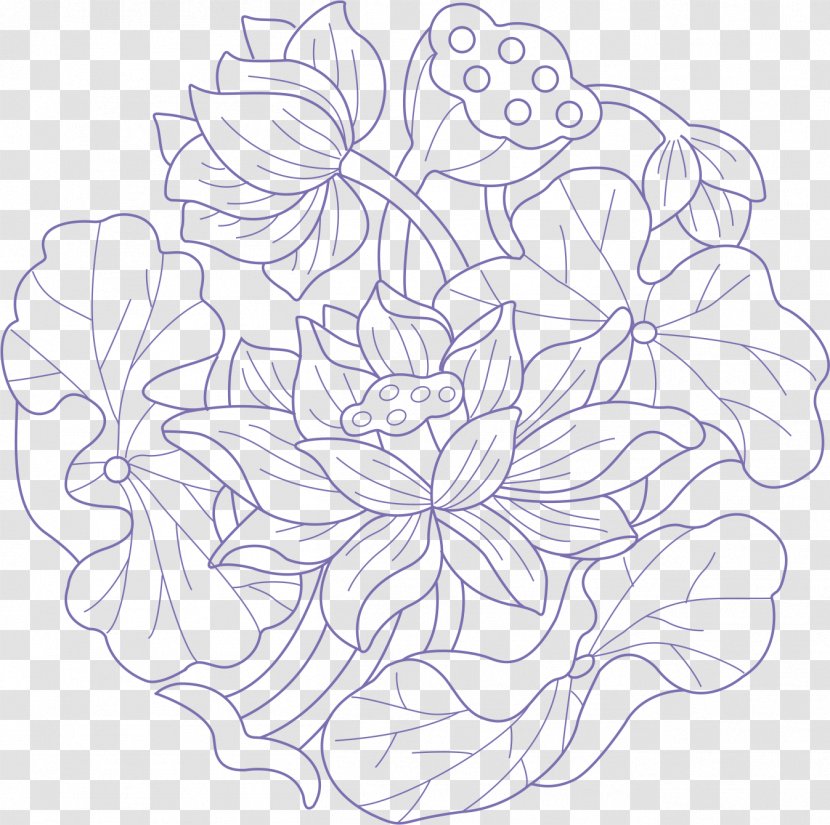 Download Adobe Illustrator Pattern - Symmetry - Lotus Transparent PNG