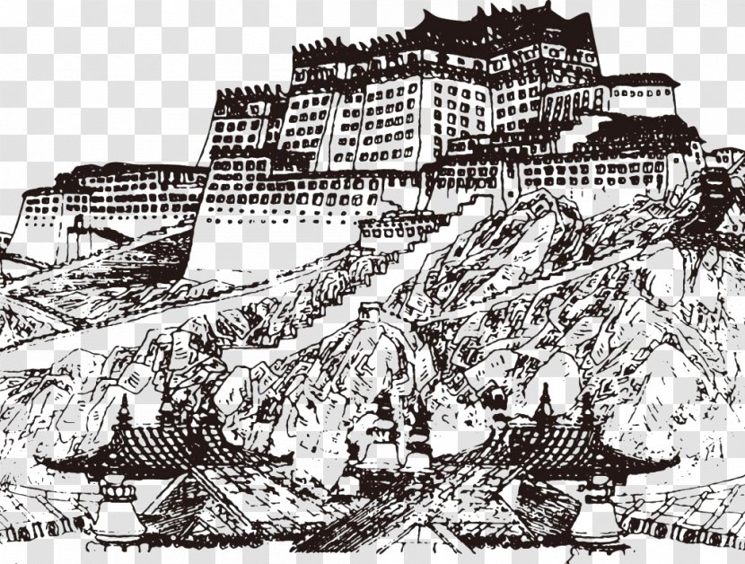 Potala Palace Tibet Hongshan Mountain - History Transparent PNG