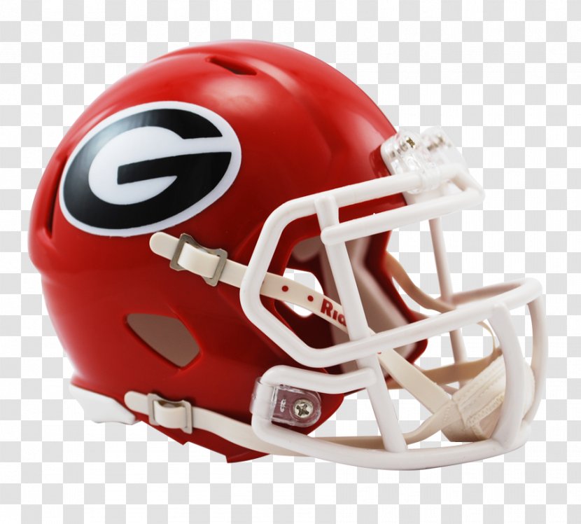 Georgia Bulldogs Football American Helmets Riddell Los Angeles Rams - Headgear - Speed Transparent PNG