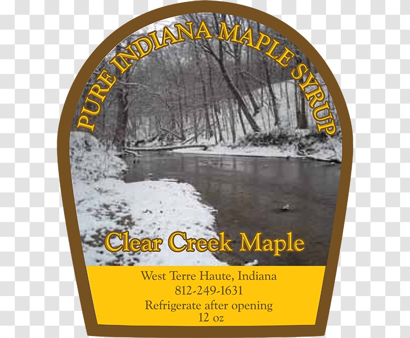 Sugar On Snow Pancake Maple Syrup Label - Indiana Transparent PNG