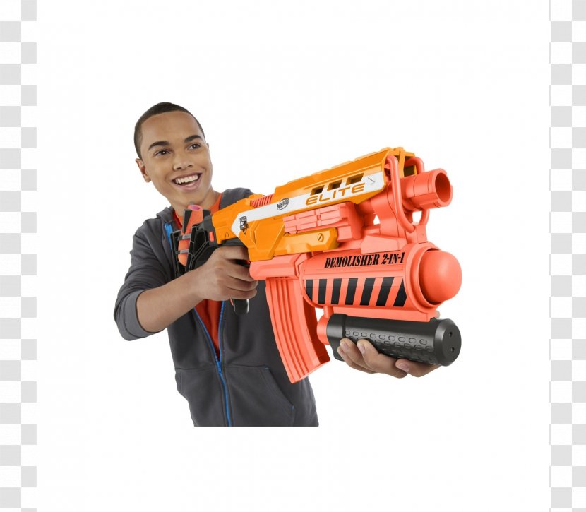 NERF N-Strike Elite Demolisher 2-in-1 Blaster Toy - Nerf Transparent PNG