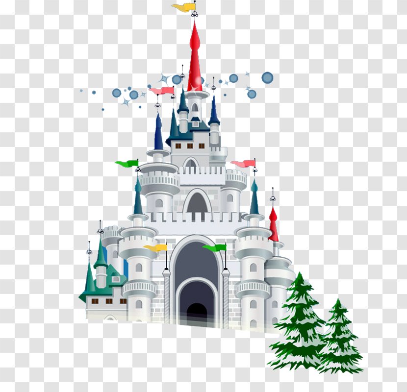 Christmas Illustration - Tree - Castle Transparent PNG