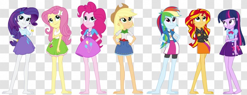 Pinkie Pie Applejack Rainbow Dash Sunset Shimmer Equestria - Frame - My Little Pony Transparent PNG