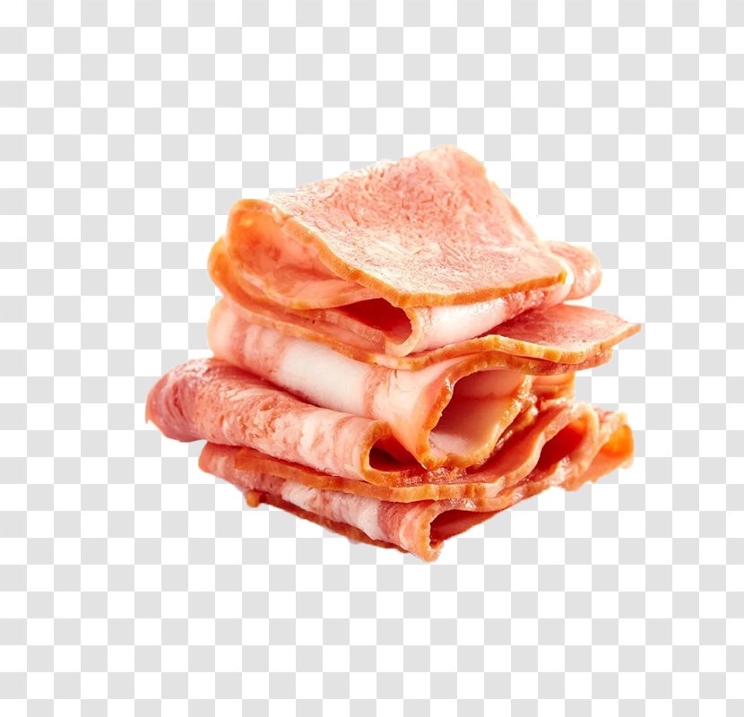 Back Bacon Ham Prosciutto Breakfast - Salchich%c3%b3n - Slices Transparent PNG