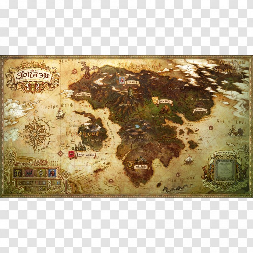 Final Fantasy XIV: Stormblood XV World Of - Roleplaying Game - Map Transparent PNG