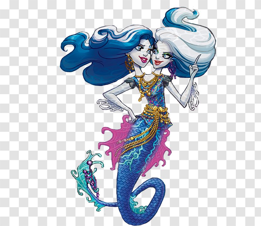 Monster High: Ghoul Spirit High Great Scarrier Reef Peri & Pearl Serpentine Doll Lagoona Blue Transparent PNG
