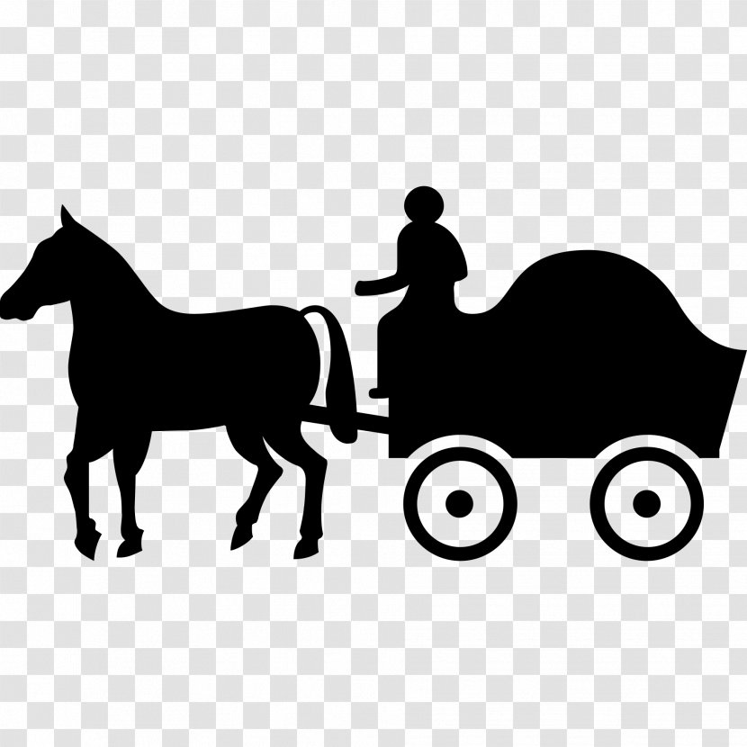 Horse And Buggy Carriage Horse-drawn Vehicle Wagon - Mustang Transparent PNG