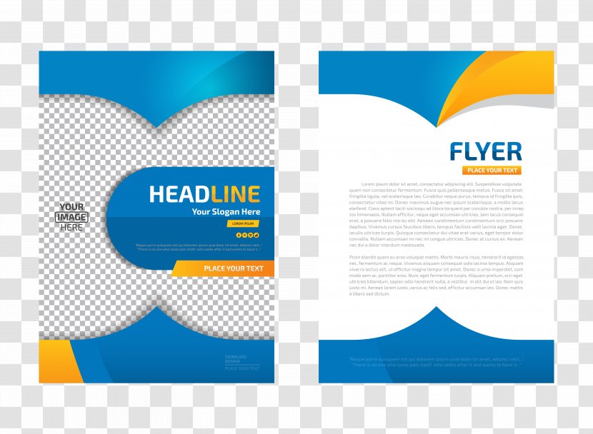 Flyer Template - Vector Blue Design Transparent PNG