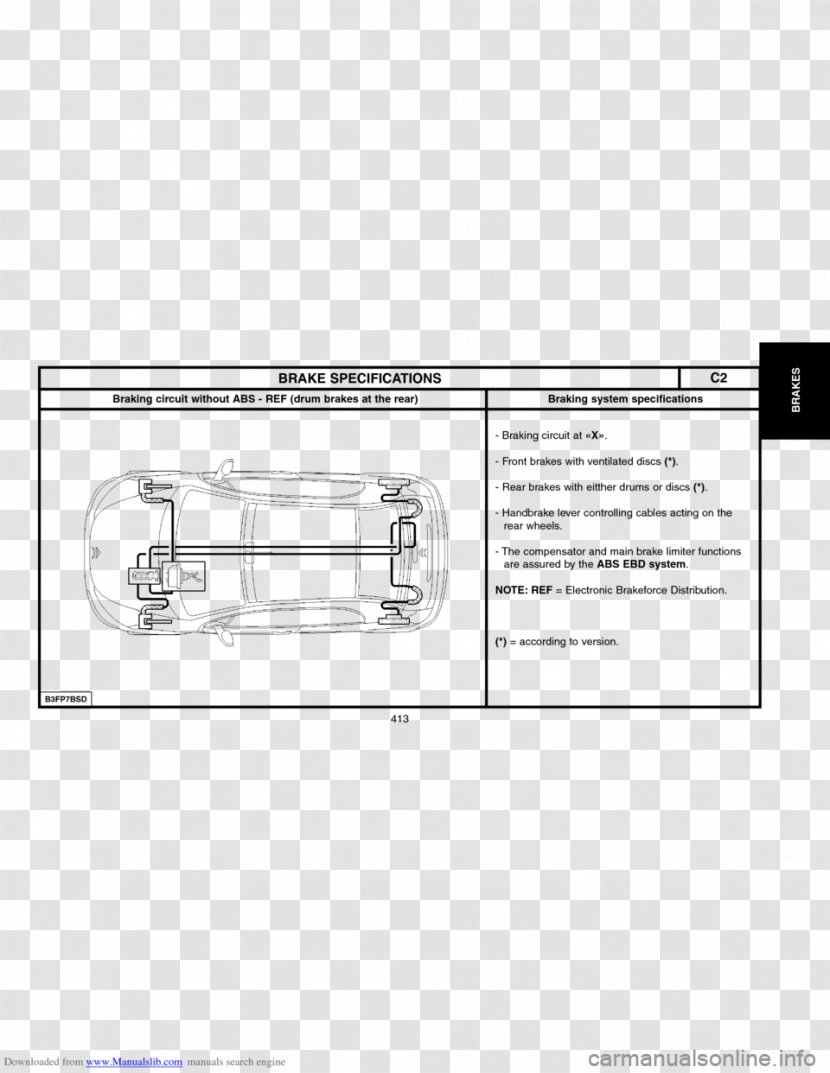 Drawing Line Diagram - Rectangle - Electronic Brakeforce Distribution Transparent PNG