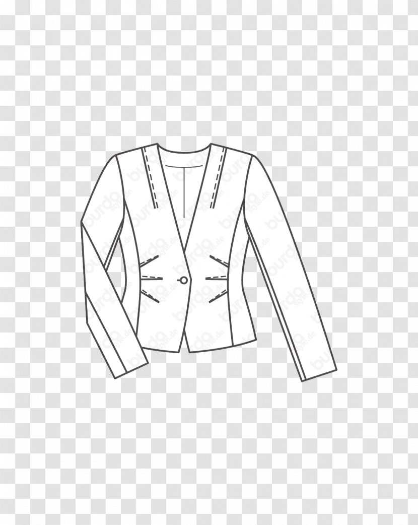 Blazer Shoulder Pattern Fashion Sleeve - Monochrome Photography - Jacket Transparent PNG