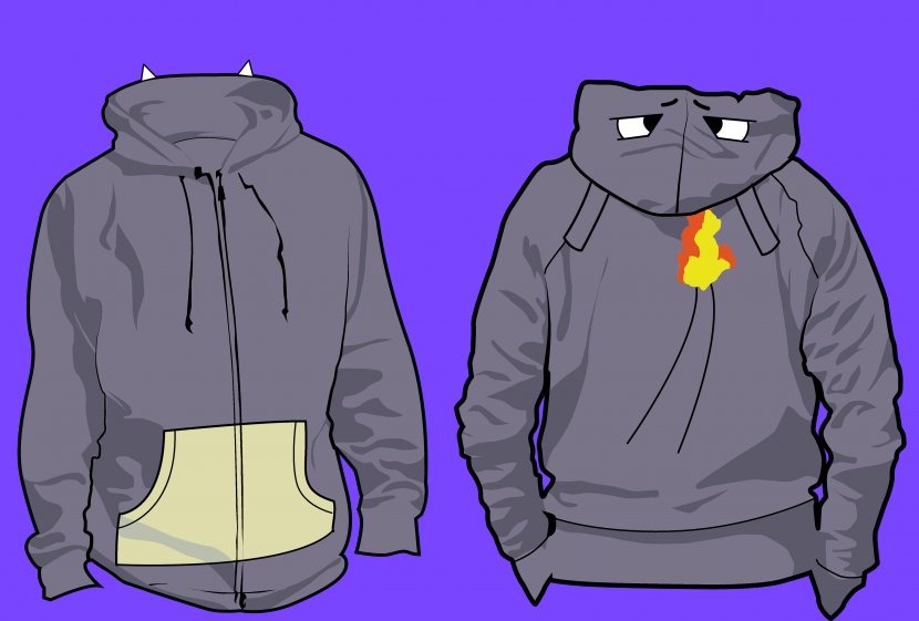 Hoodie T-shirt Template Jacket Sweater - Outerwear Transparent PNG