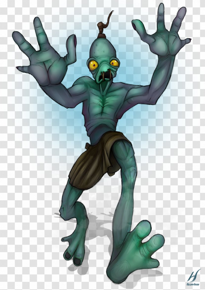 Oddworld: Abe's Oddysee DeviantArt Drawing - Figurine - Frog Transparent PNG