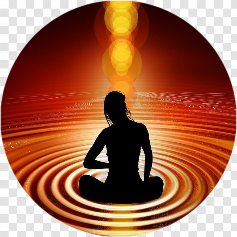 Meditation Silhouette Circle - Heat Transparent PNG