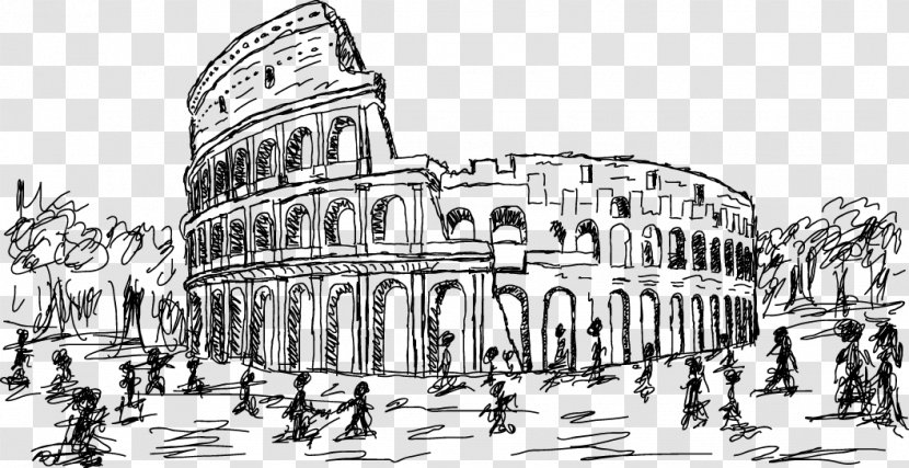 Colosseum Drawing Stock Illustration Clip Art - Structure - Artwork Transparent PNG