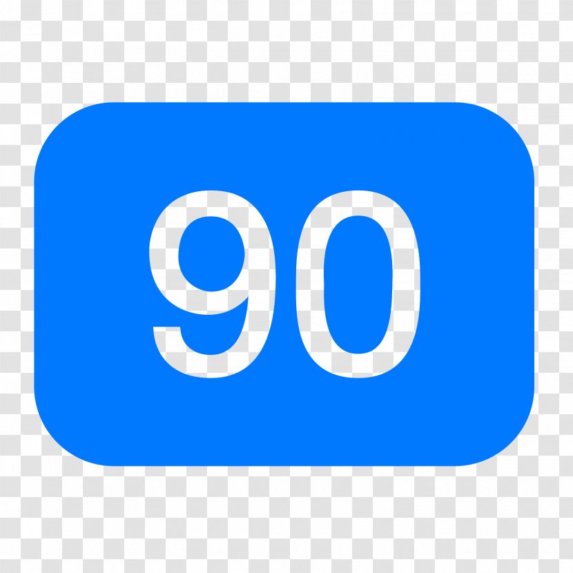 Ninety - Logo - Electric Blue Transparent PNG