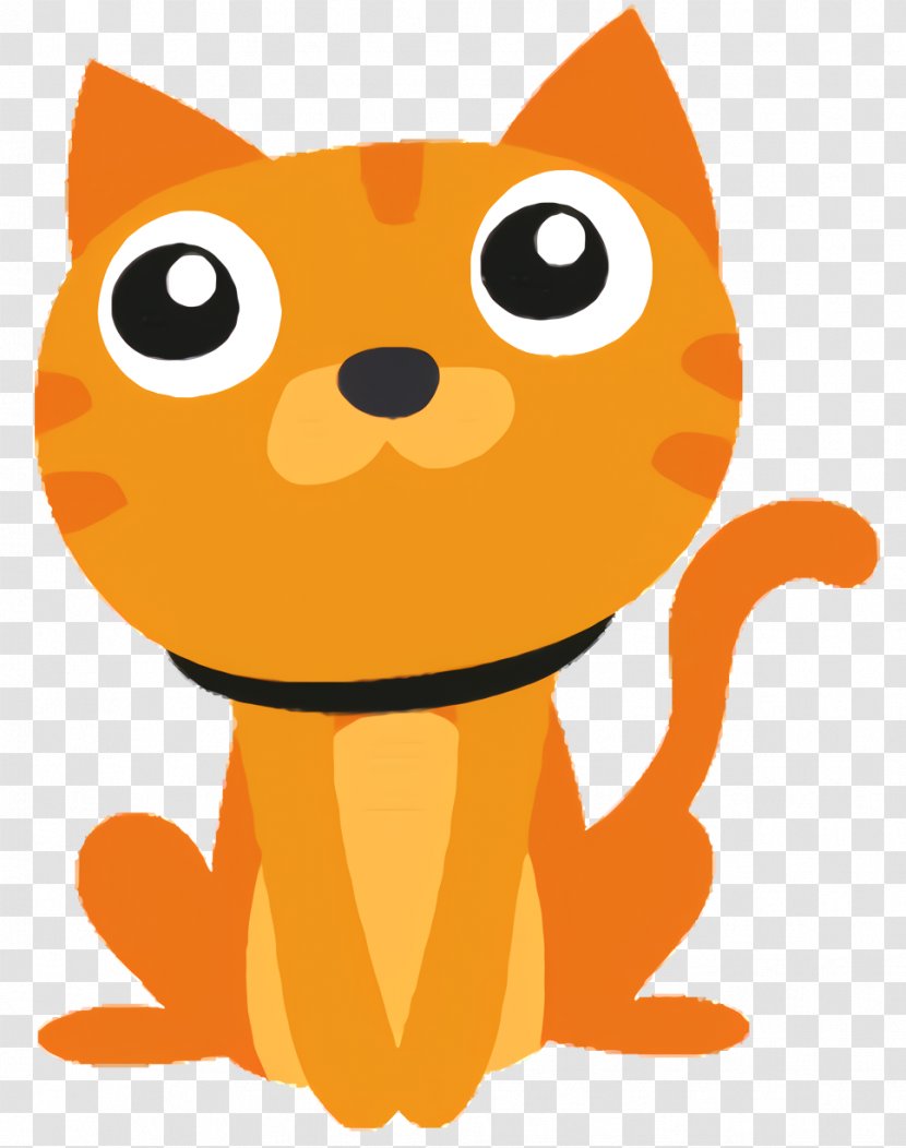 Kitten Cartoon - Yellow - Whiskers Tail Transparent PNG