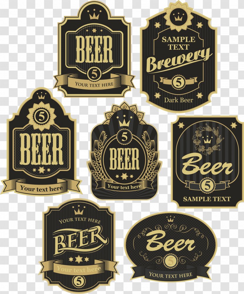 Beer Label Sticker Vintage - Brand - Icon Transparent PNG