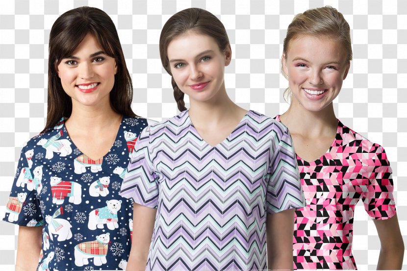 T-shirt Scrubs Nurse Uniform Nursing - Cartoon - Multi-style Uniforms Transparent PNG