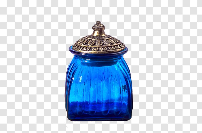 Stained Glass - Blue - Continental Candy Jar Transparent PNG