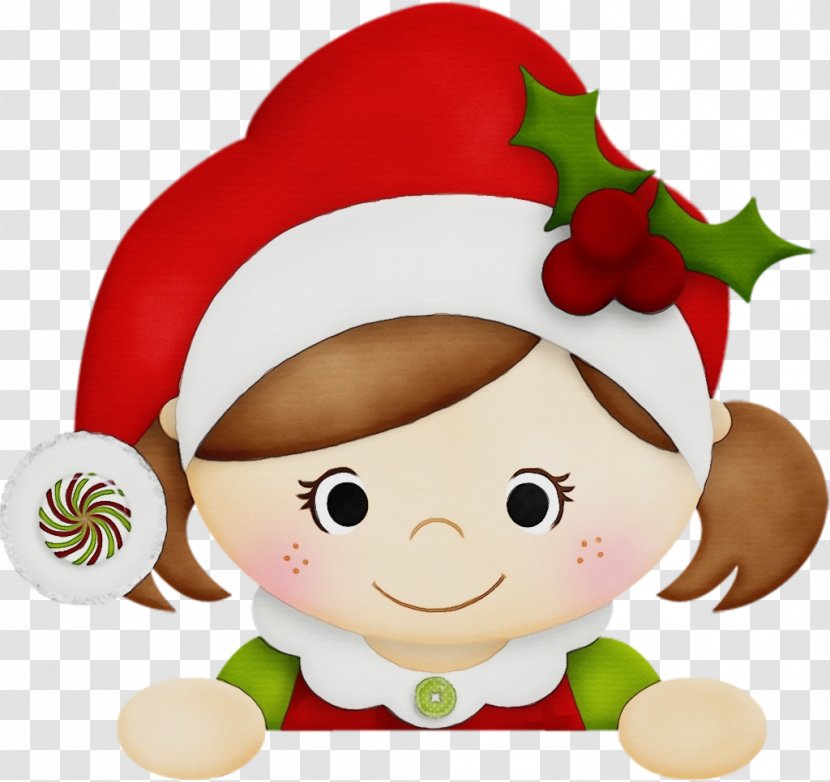 Christmas Elf Cartoon - Santa Claus - Smile Happy Transparent PNG