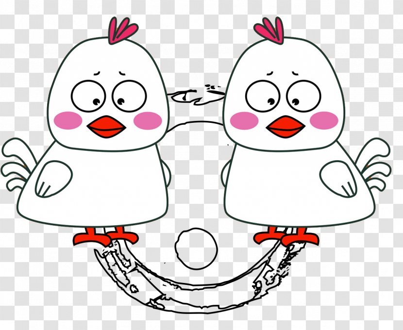 Chicken Cartoon Illustration - Flower - Vector Cute Chick Transparent PNG