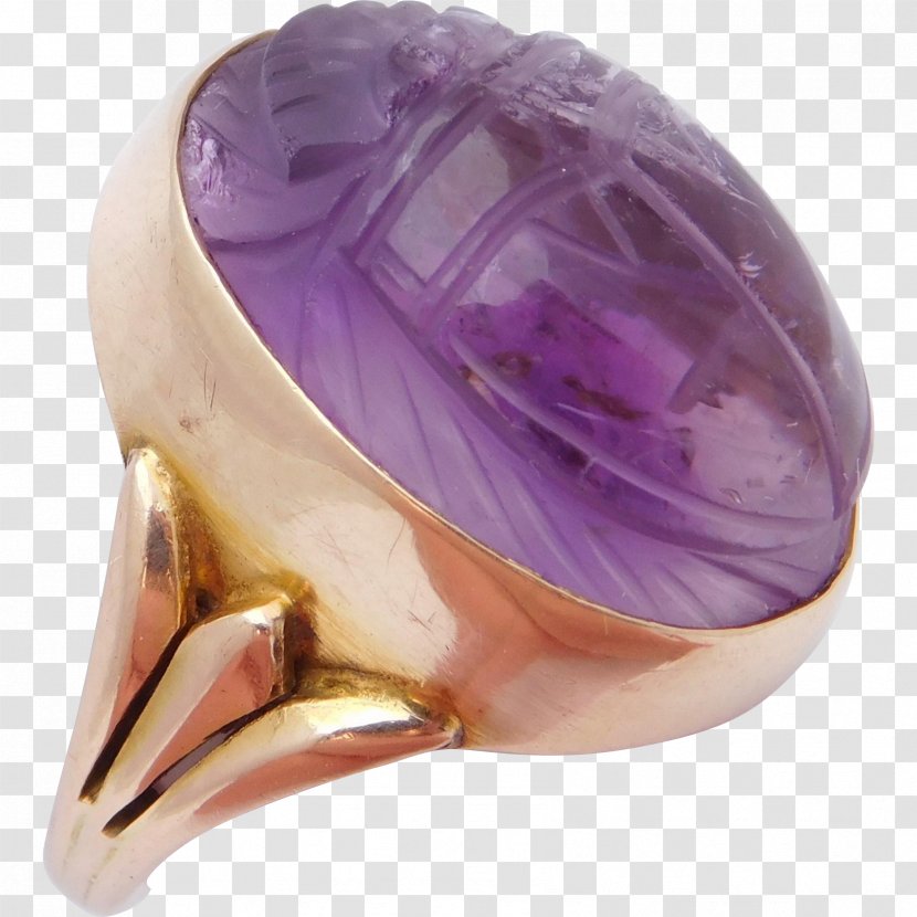 Amethyst Chanel Ring Jewellery Scarab - Art Jewelry Transparent PNG