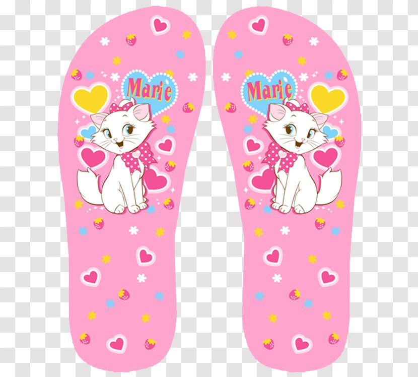 Flip-flops Marie Slipper Cat Pink M - Flip Flops Transparent PNG