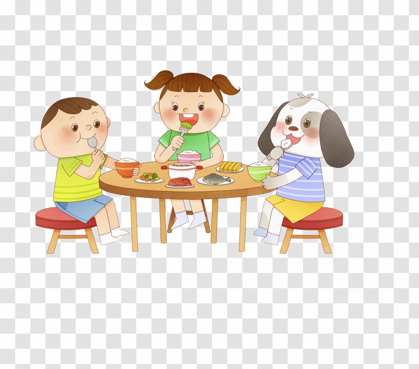 Eating Child Food Cartoon - Meal - Children Eat Transparent PNG