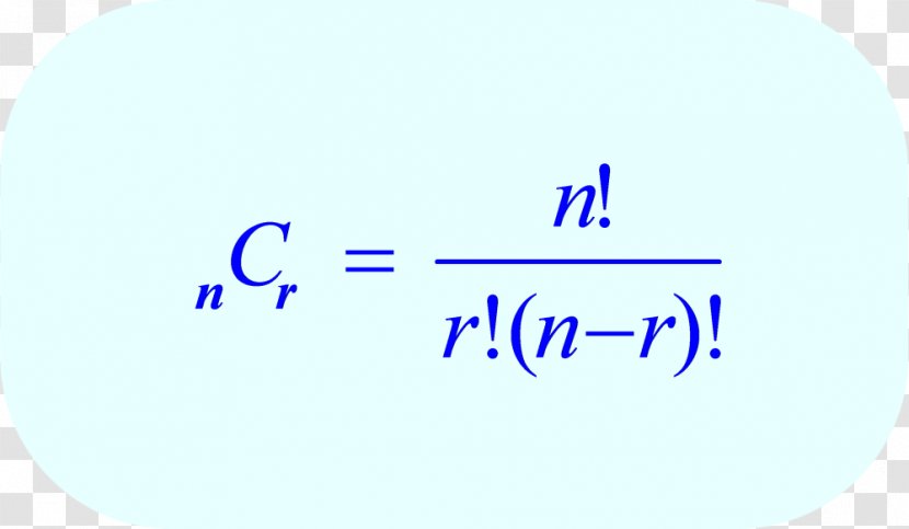 Permutation Combination Combinatorics Mathematics Formula - Text Transparent PNG
