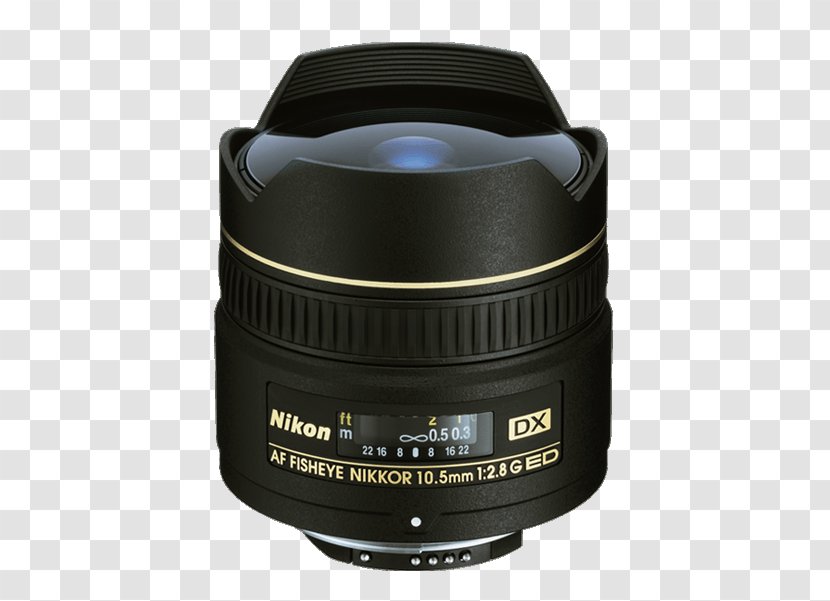 Nikon AF DX Fisheye-Nikkor 10.5mm F/2.8G ED AF-S Nikkor 35mm F/1.8G Format Fisheye Lens - Dx - Camera Transparent PNG