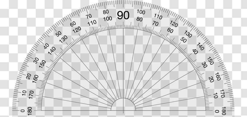 Protractor Ruler Angle Mathematics Circle - Royaltyfree Transparent PNG
