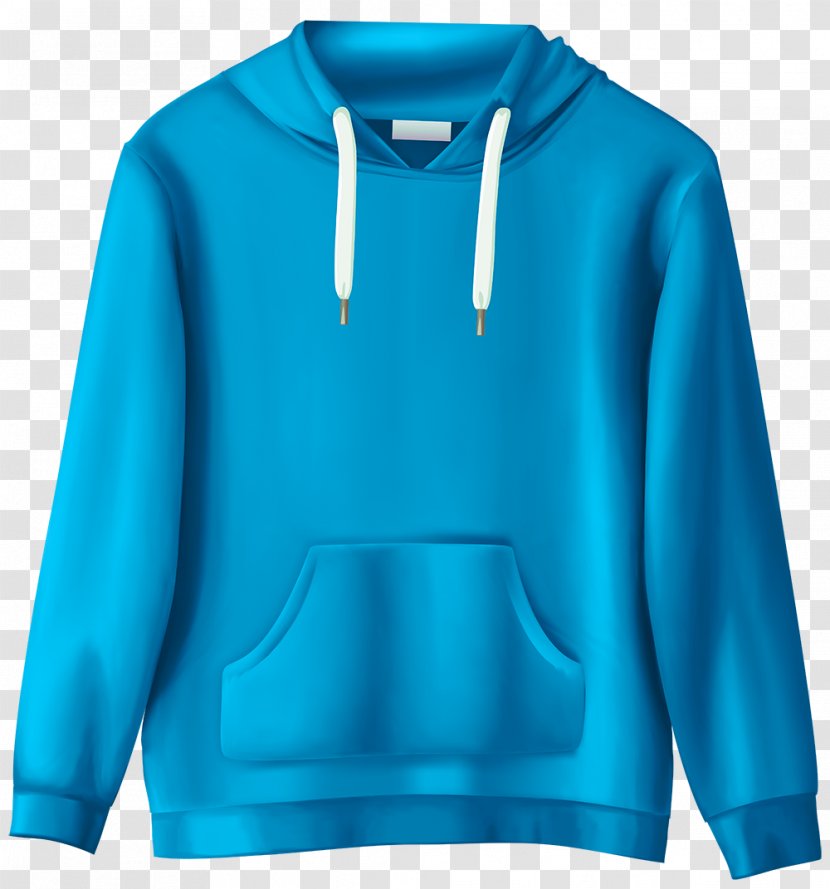 Sweatshirt T-shirt Clip Art Sweater - Blue - Tshirt Transparent PNG