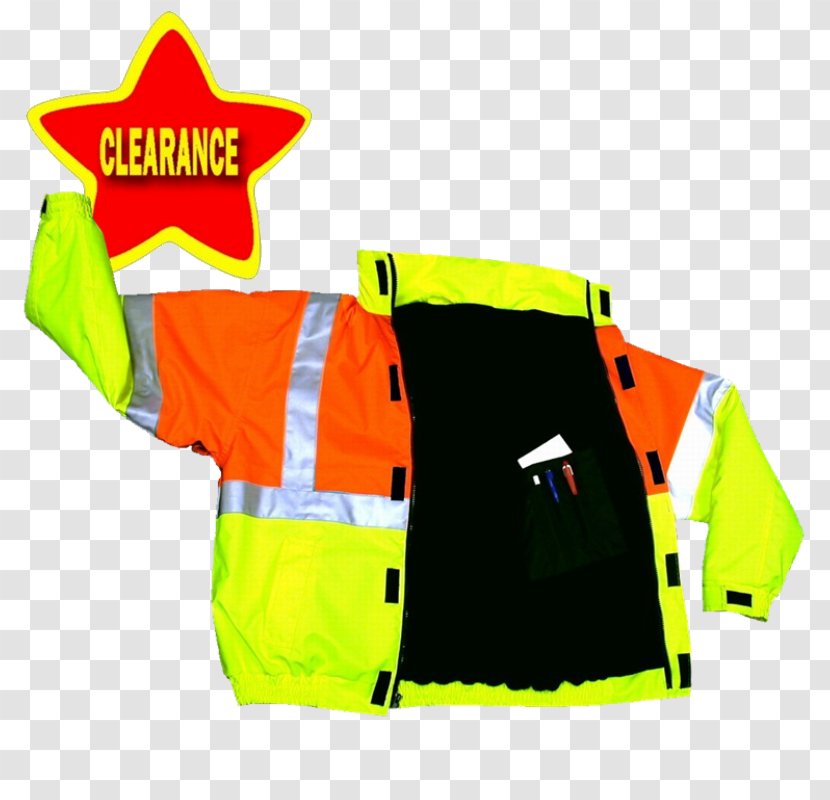 High-visibility Clothing T-shirt Outerwear Yellow Sleeve - Tshirt Transparent PNG